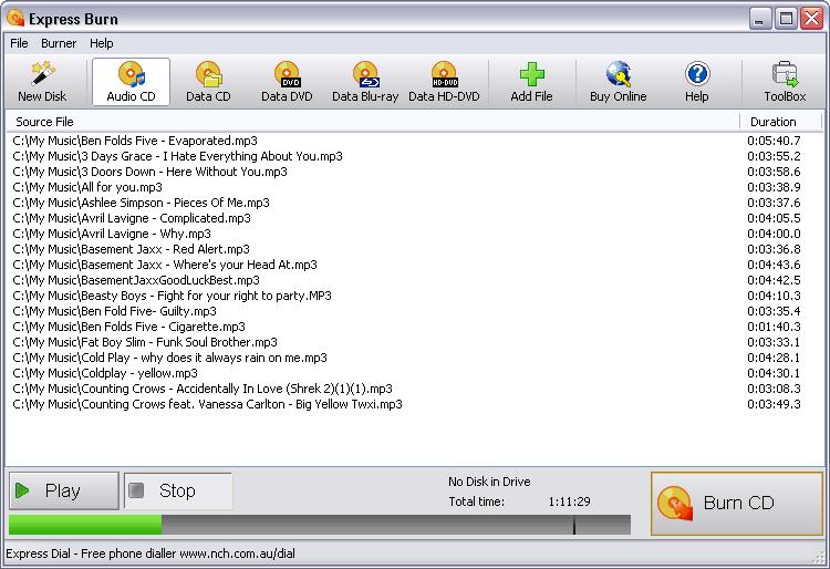free cd burning software normalize